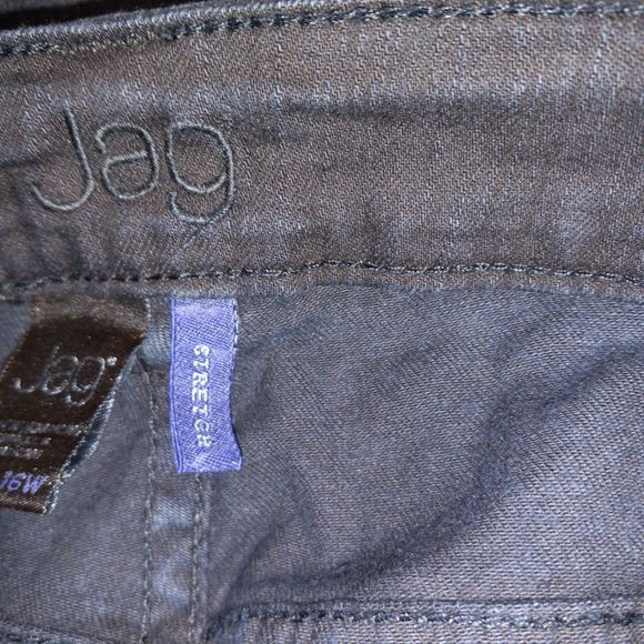 Jag Jeans Black Size 16W Smooths Tummy Mid-Rise Dark Wash Hong Kong NEW - Picture 11 of 16